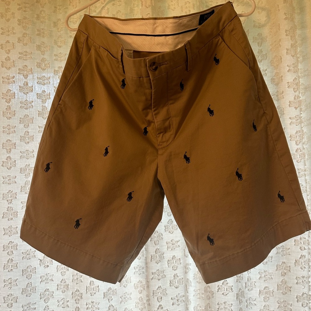 Polo Ralph Lauren khaki shorts with polo